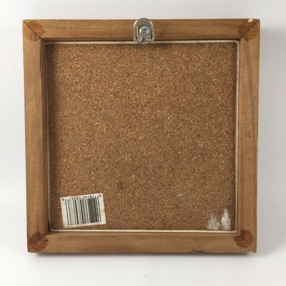 Ceramic Blue Crab Tile Framed Trivet Wall Decor Tropical Coastal - Picture 3 of 6